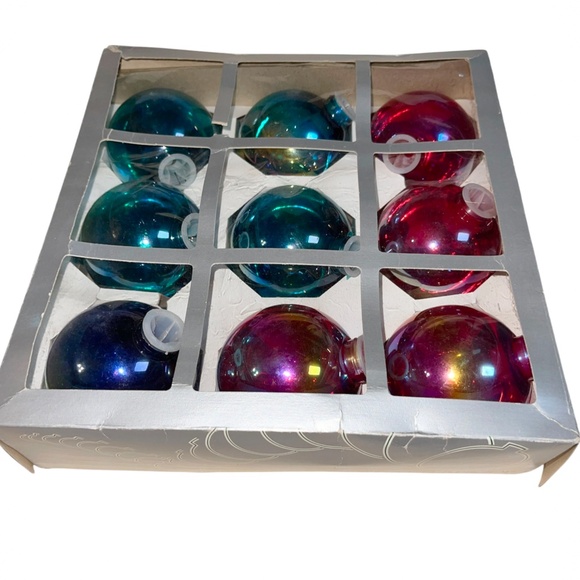9 Vintage Barcana Festive Lights Shatterproof Bulb Covers Iridescent  80 mm - Picture 9 of 16